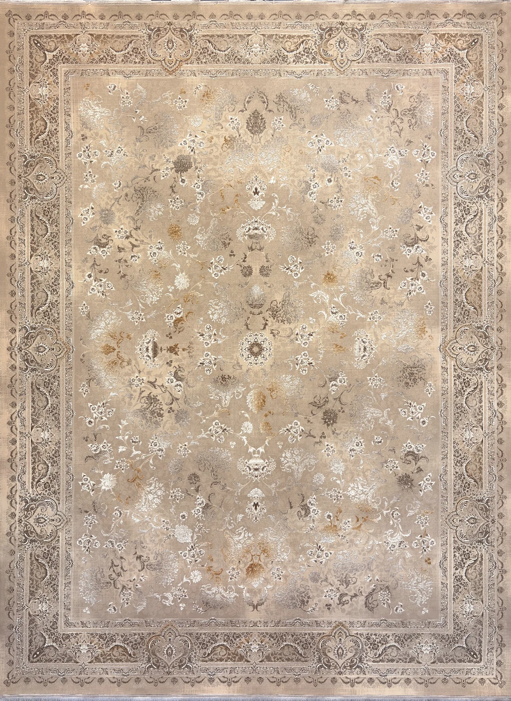 فرش 85018 1200 شانه تراکم 3600 گل برجسته