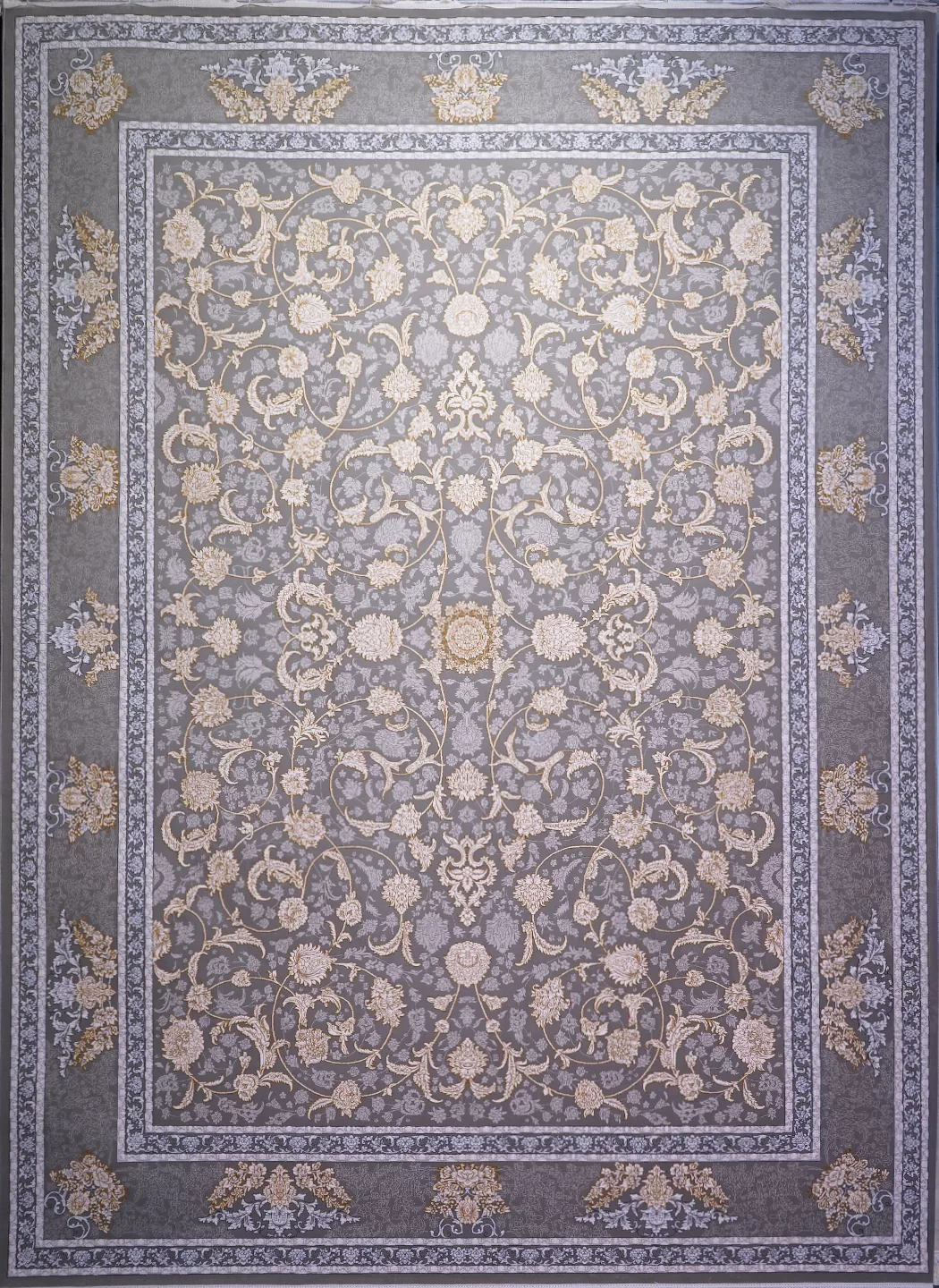 فرش کد 8004 700 شانه تراکم 2550 گل برجسته افشان