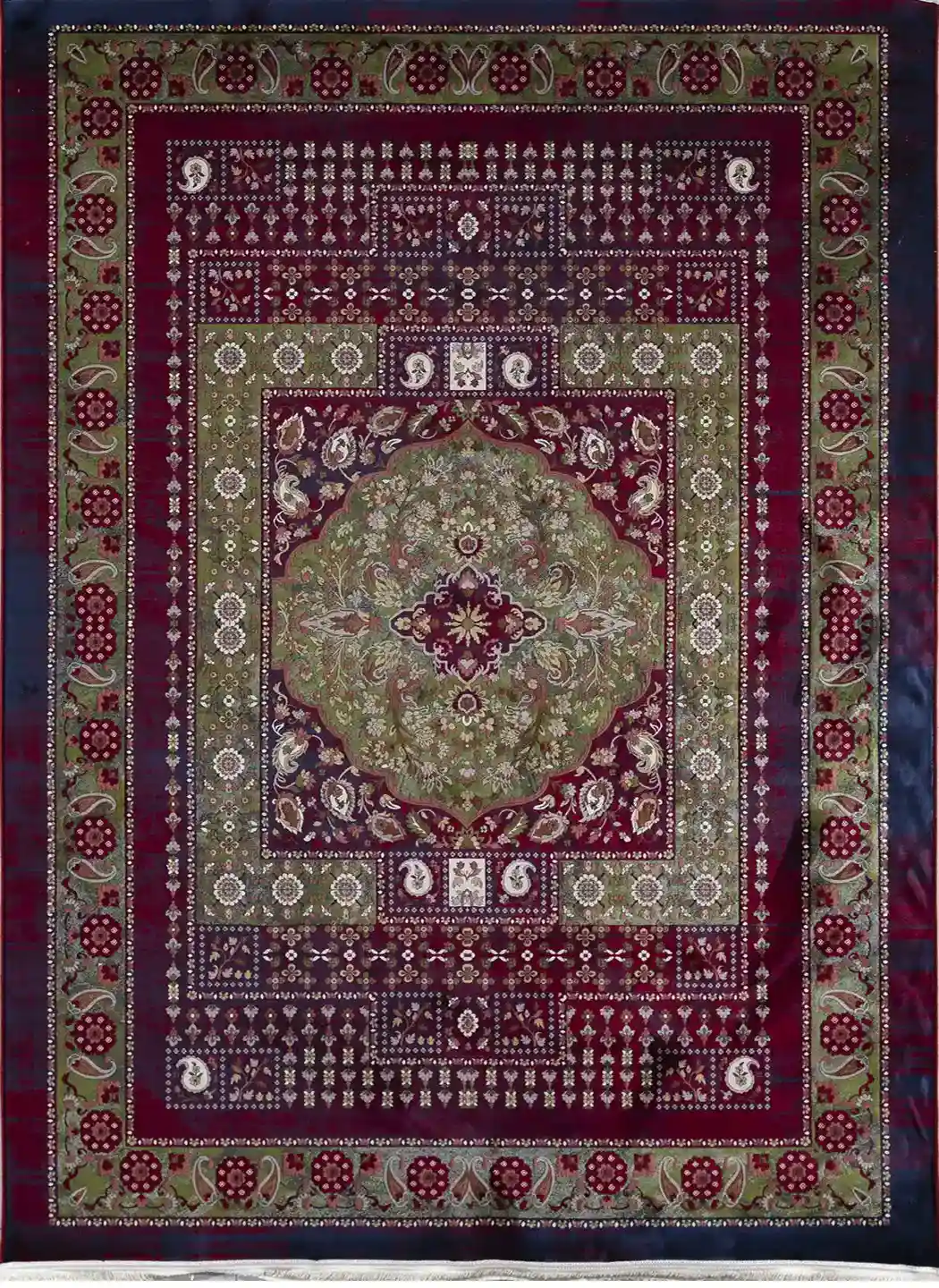 فرش کد 7019 1200 شانه تراکم 3600 کف ساده