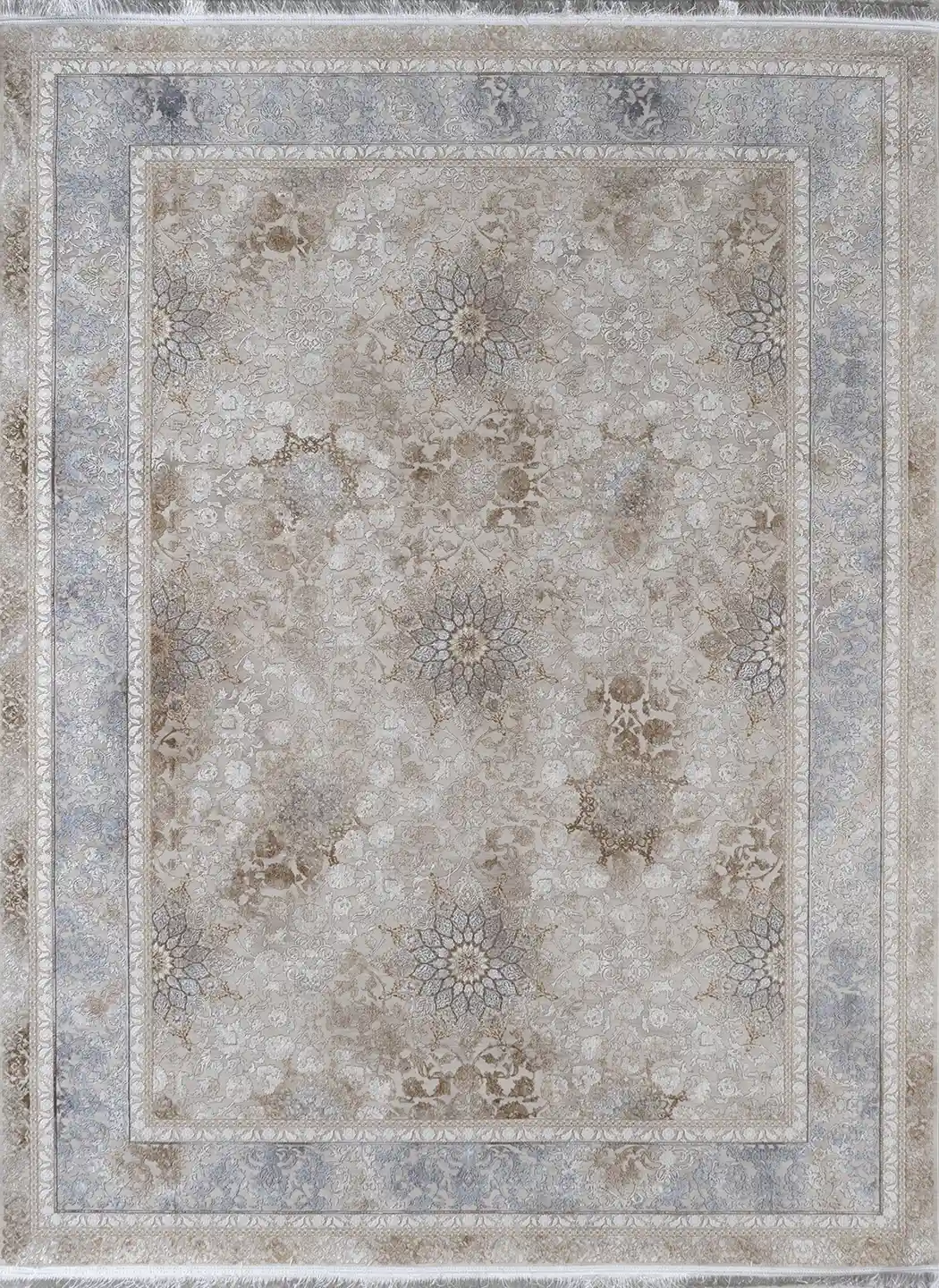 فرش کد 741322 1200 شانه تراکم 3600 گل برجسته