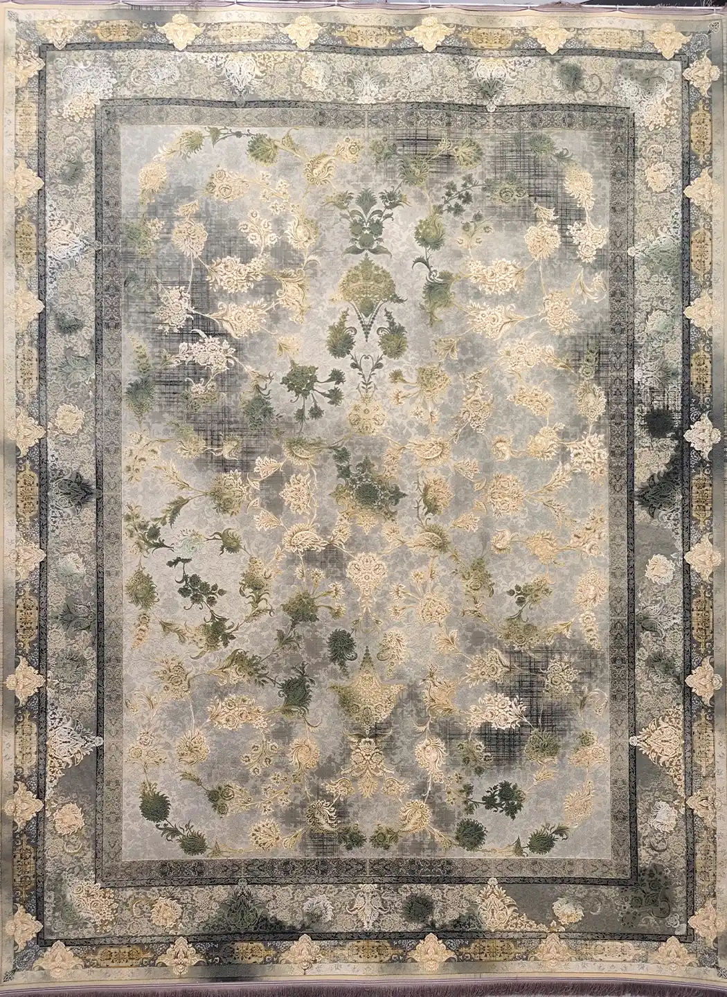 فرش میلان مدرن 1200 شانه تراکم 3600 گل برجسته